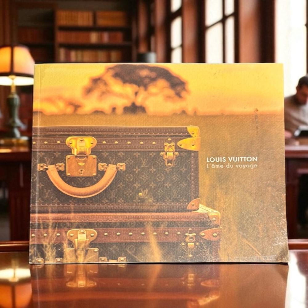 Louis Vuitton Gold and Brown Travel Book